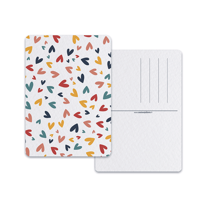 Maison Joliette - Mini hearts - Postcard: With kraft envelope