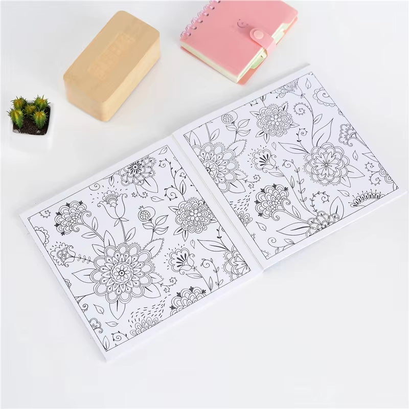 Mandala Book 120P Korean Mandalas Flower Coloring Book for Children Adult Relieve Stress Graffiti Painting Drawing Art Book