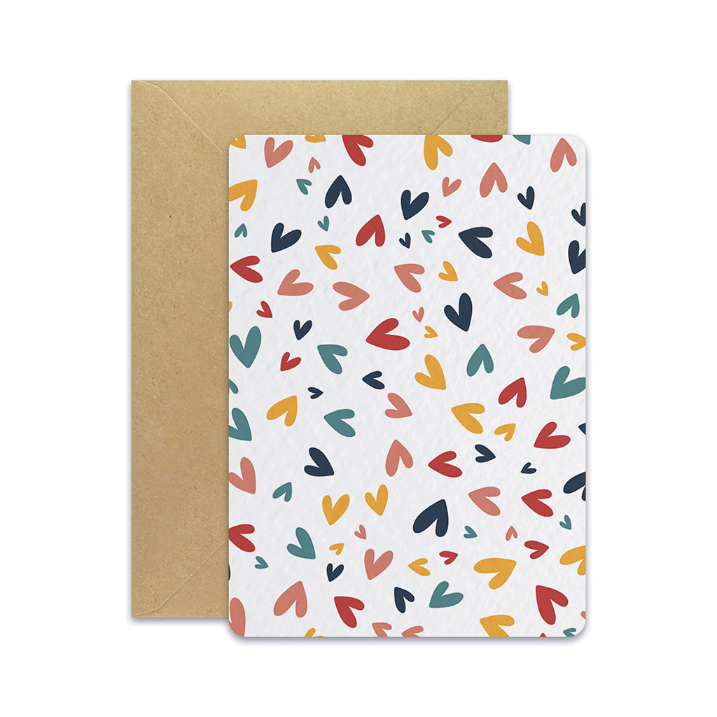 Maison Joliette - Mini hearts - Postcard: With kraft envelope
